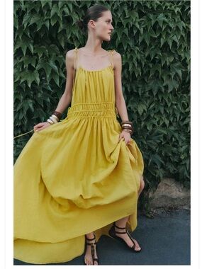 Reformation | Dresses | Nwt Reformation Balia Linen Midi Sundress In Tea  Time Size 6 | Poshmark